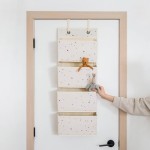 Organizer na drzwi wiszący Cream Recycled / 3 Sprouts