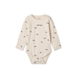 Body niemowlęce Yanni 2-pak - Mini whale, Sandy / Liewood