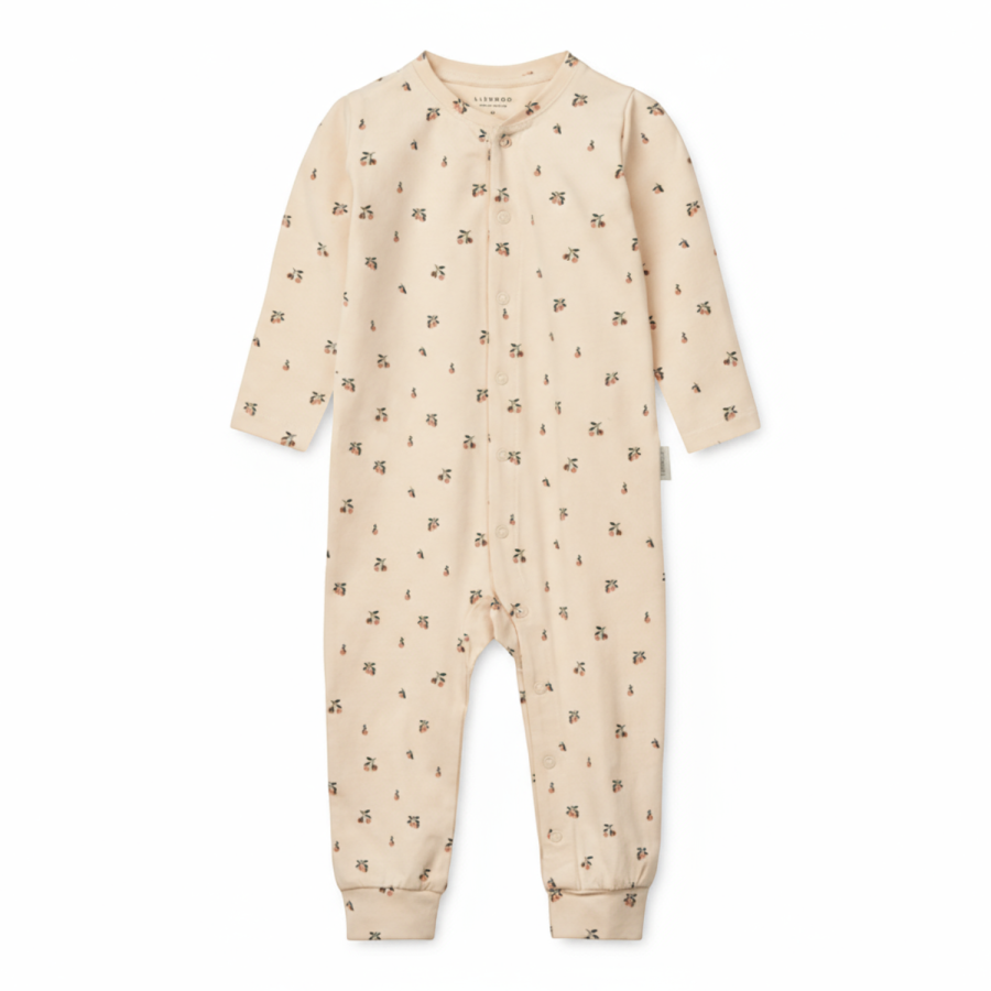 Piżama Birk - peach mini, sea shell / Liewood