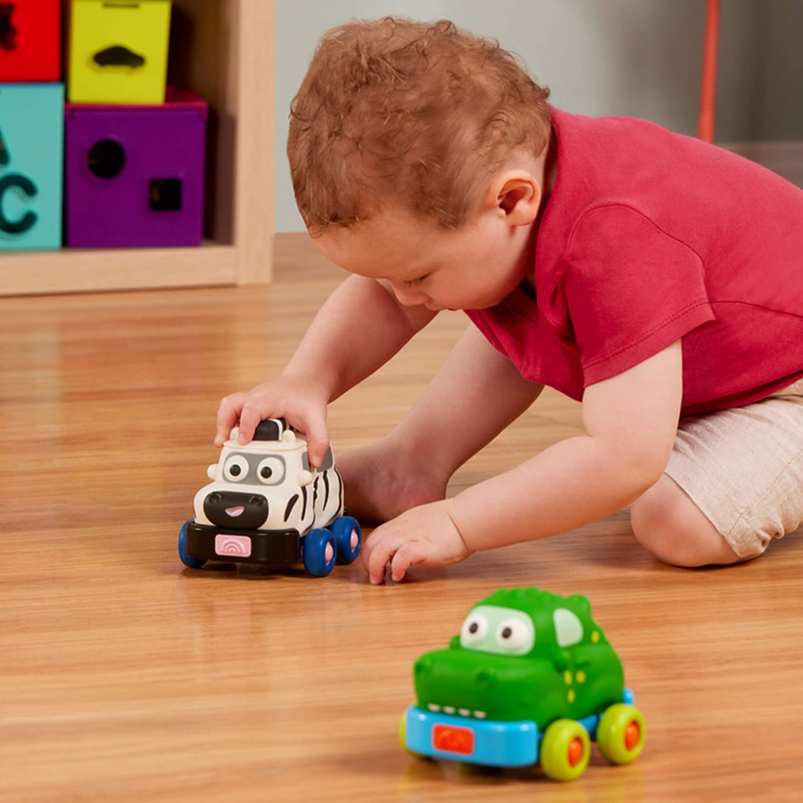 Safari Speedsters – zestaw 3 autek-zwierzątek z napędem / B.Toys