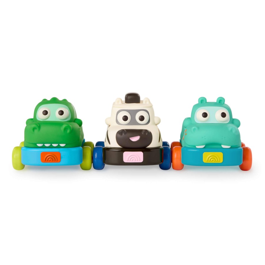 Safari Speedsters – zestaw 3 autek-zwierzątek z napędem / B.Toys