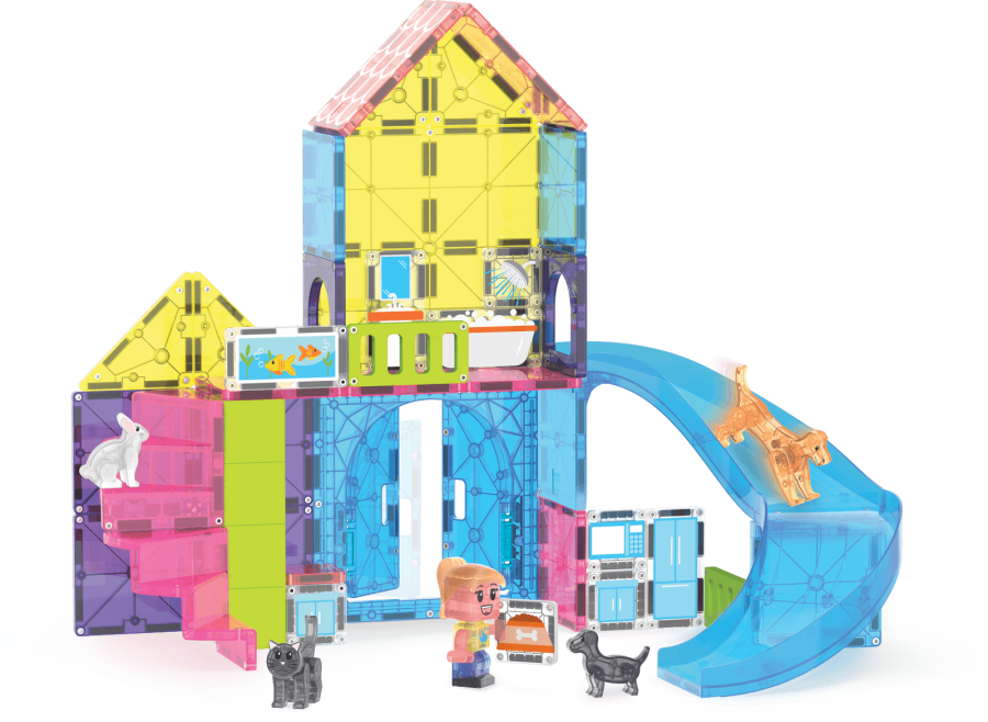 Klocki Magnetyczne Pet Playhouse 50 el. / Magna-Tiles