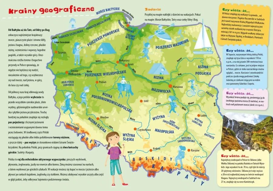 Atlas geograficzny Polski z naklejkami i plakatem / Wydawnictwo Wilga
