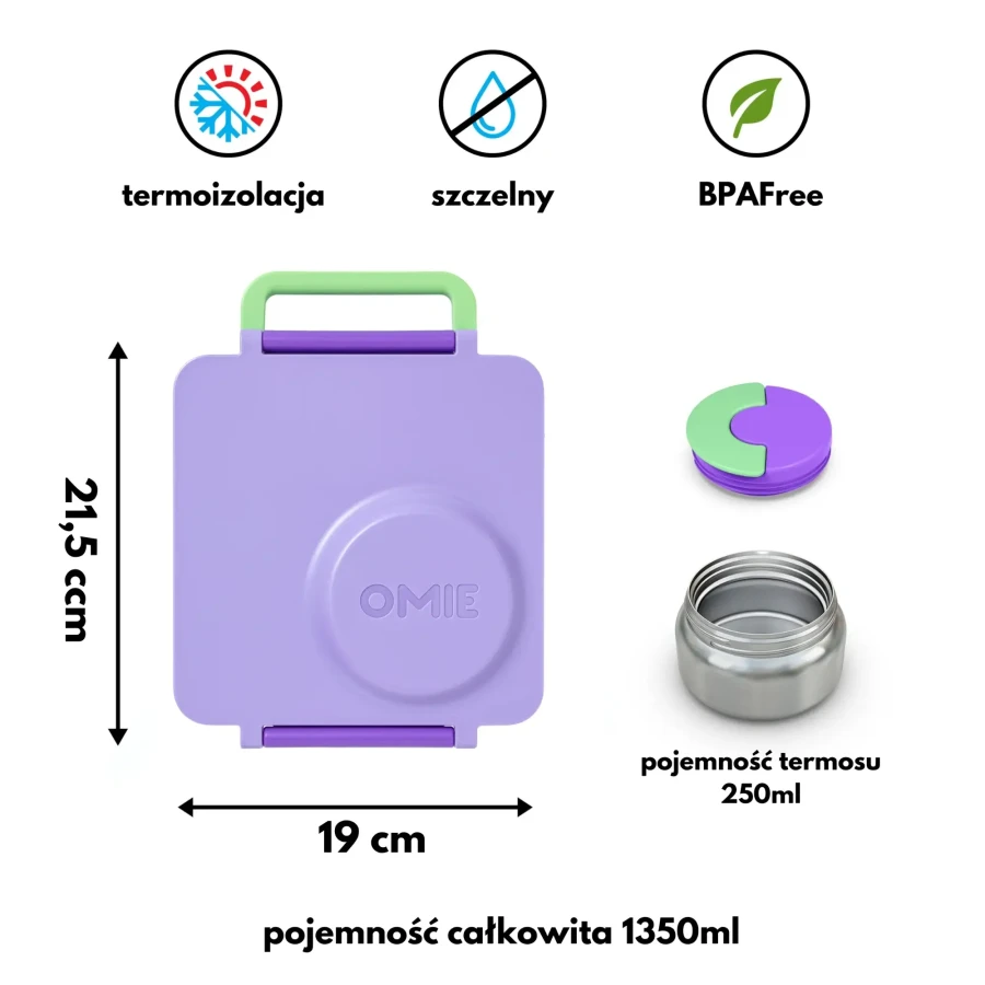 OMIE OMIEBOX lunch box z termosem, Poppy Orange / OMIE