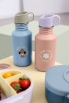 Bidon ze stali nierdzewnej z ustnikiem i uchwytem 500 ml Pattern Party Blue & green / Lassig