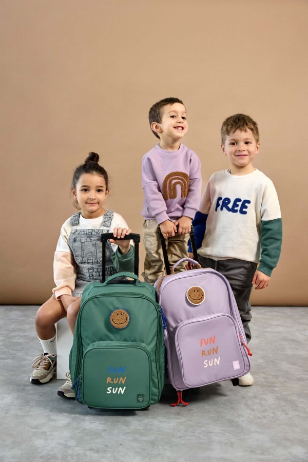 Plecak - walizka na kółkach 2w1 Little Gang, dark green / Lassig 