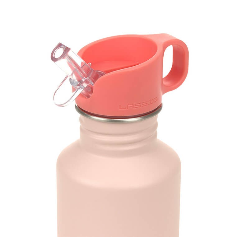 Bidon ze stali nierdzewnej z ustnikiem i uchwytem 500 ml Sunny Explorer rose&pink / Lassig