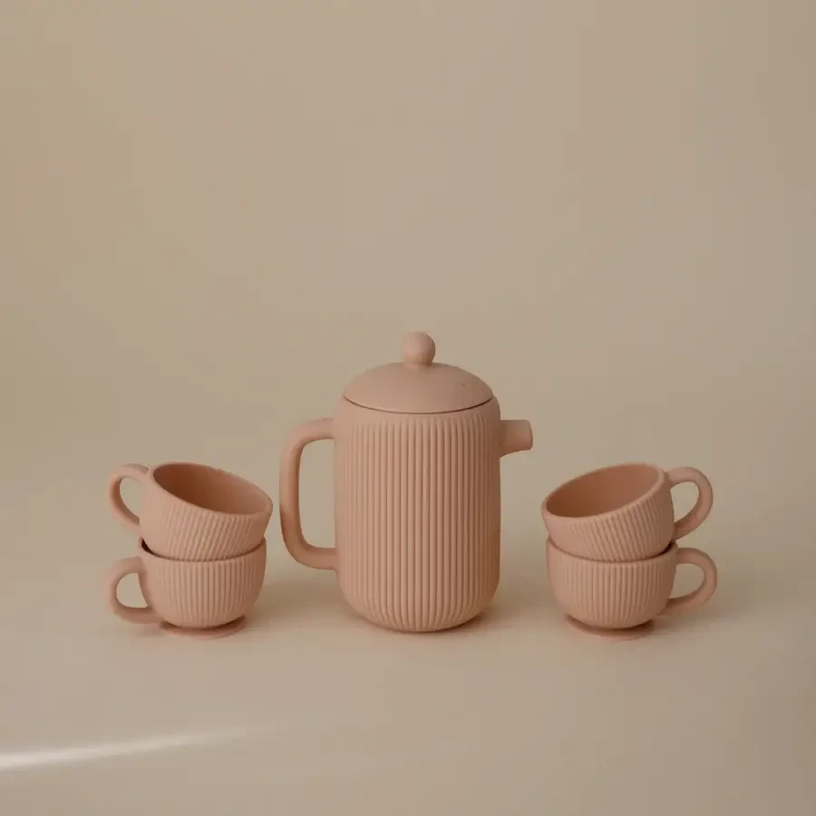 Silikonowa zastawa do herbatki - Blush / Mushie