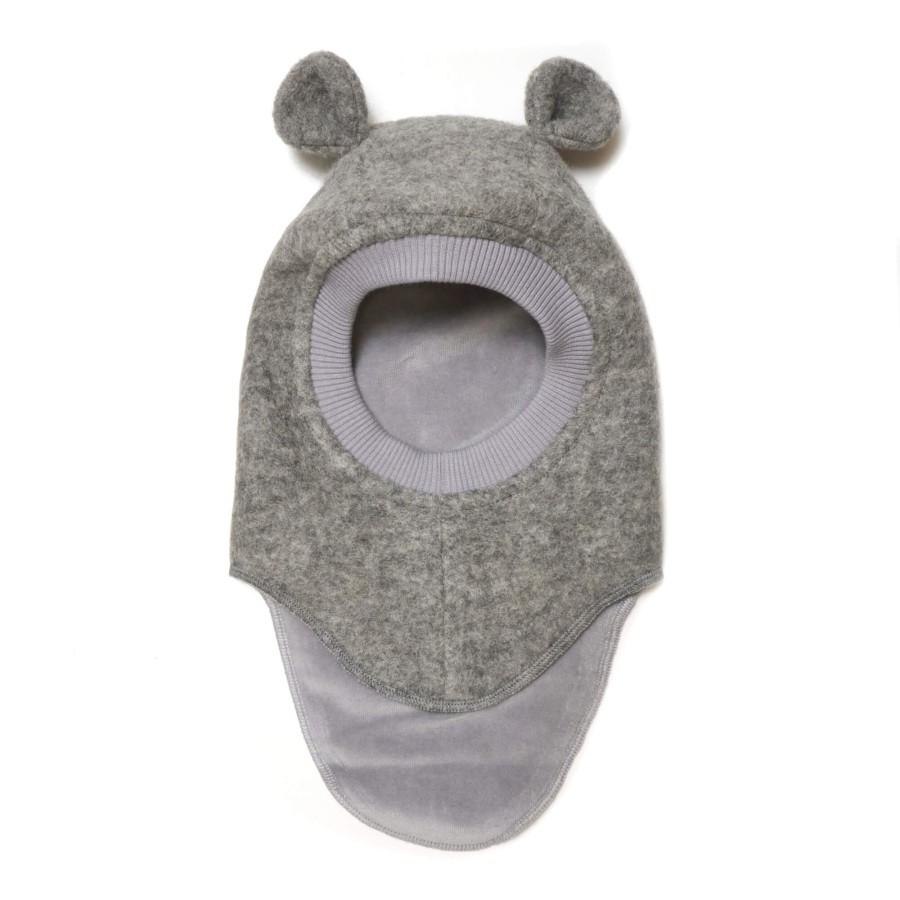 Kominiarka z uszkami misia - Medium Grey Melange / HUTTEliHUT