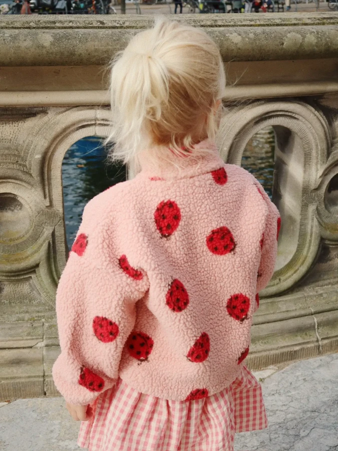 Kurtka pluszowa Jody - ladybug pink / Konges slojd