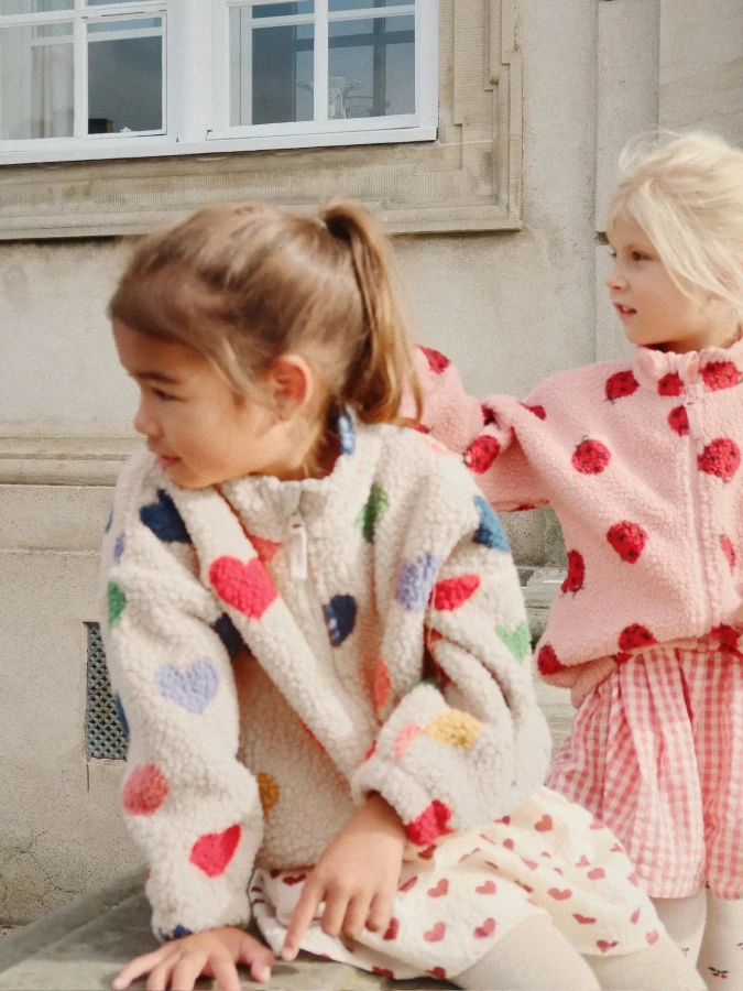 Kurtka pluszowa Jody - ladybug pink / Konges slojd