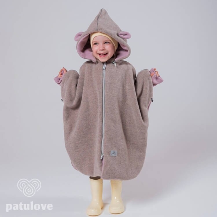 Ponczo samochodowe LAMB POWDER PINK / Patulove
