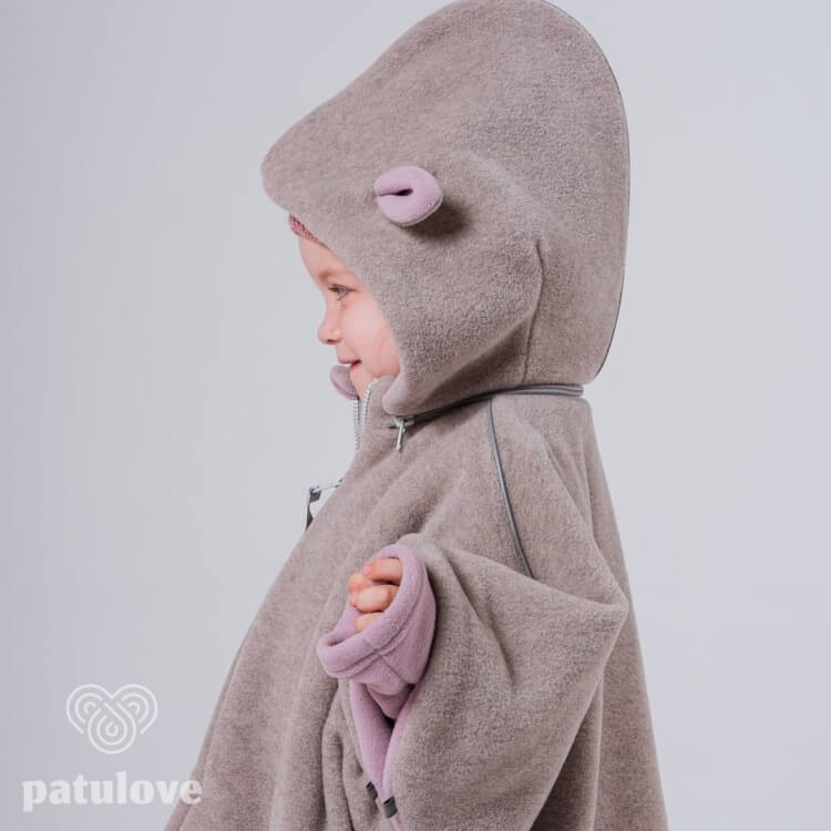 Ponczo samochodowe LAMB POWDER PINK / Patulove