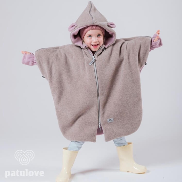 Ponczo samochodowe LAMB POWDER PINK / Patulove