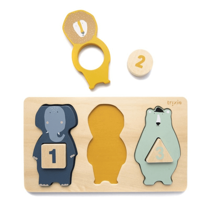 Drewniane puzzle edukacyjne - Nauka Liczenia / Trixie