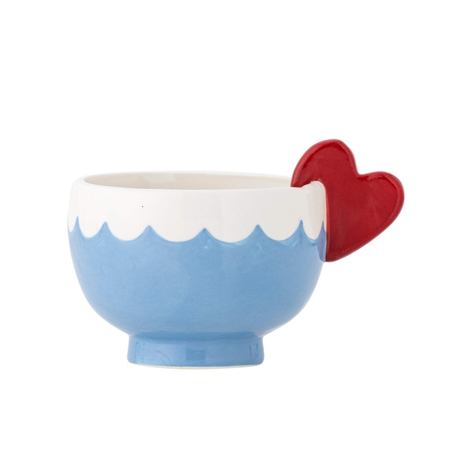 Dziecięcy kubek z kamionki Lively - Blue / Bloomingville Mini