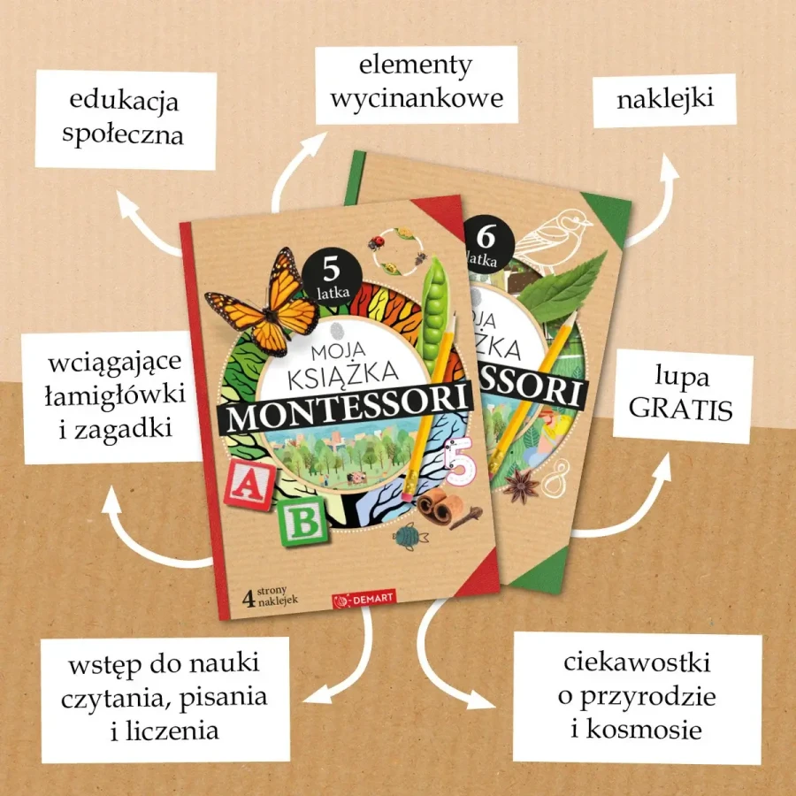 Moja książka Montessori 6-latka / Wydawnictwo Demart