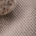Kominiarka z pomponami - Camel Melange / HUTTEliHUT