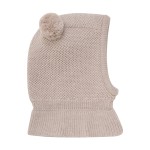 Kominiarka z pomponami - Camel Melange / HUTTEliHUT