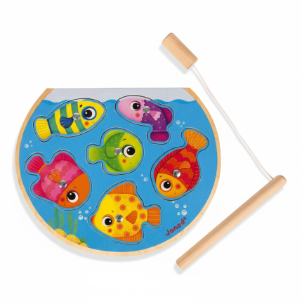 Puzzle z magnesami Szybkie rybki z wędką / Janod J07088