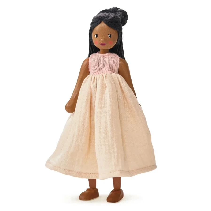 Lalka drewniana Lola, 25cm / Mentari