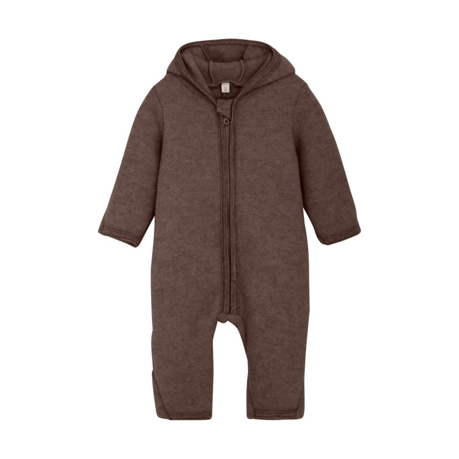 Kombinezon 100% wełny merino - Brown Melange / HUTTEliHUT