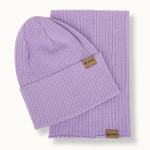 Czapka i komin wełniany LAVENDER / Patulove