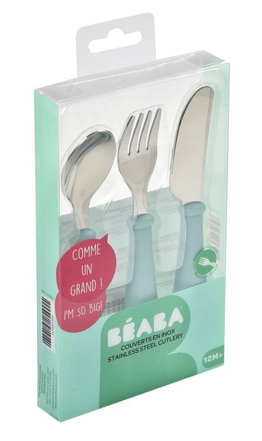 Sztućce ze stali nierdzewnej 12 m+ Airy Green / Beaba