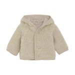 Kurtka 100% wełny merino Teddy - Cement / HUTTEliHUT