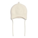 Czapka merino 100% CREAM LATTE / Pink no More