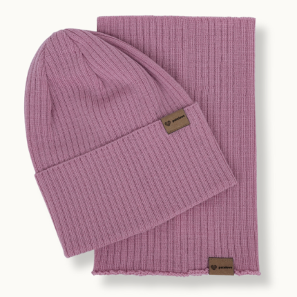 Czapka i komin wełniany LILAC / Patulove