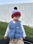 Dziecięca kamizelka merino - ice blue / Happymess