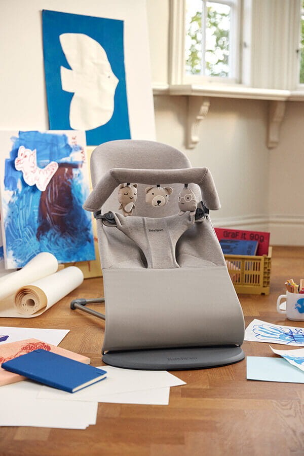 BABYBJORN - leżaczek BLISS 3D Jersey, Piaskowoszary