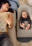 BABYBJORN - leżaczek BALANCE SOFT WOVEN/JERSEY Tri Fabric, Piaskowoszary