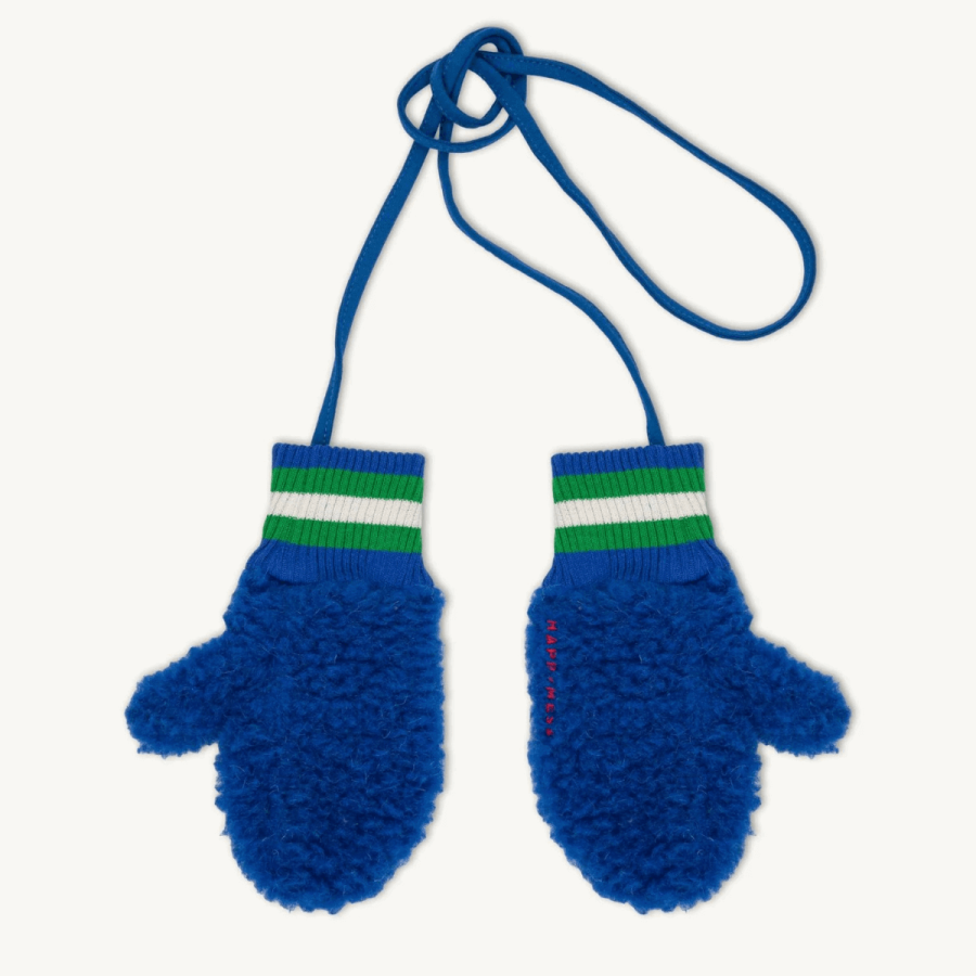 Dziecięce rękawiczki z wełny merino - cobalt / Happymess