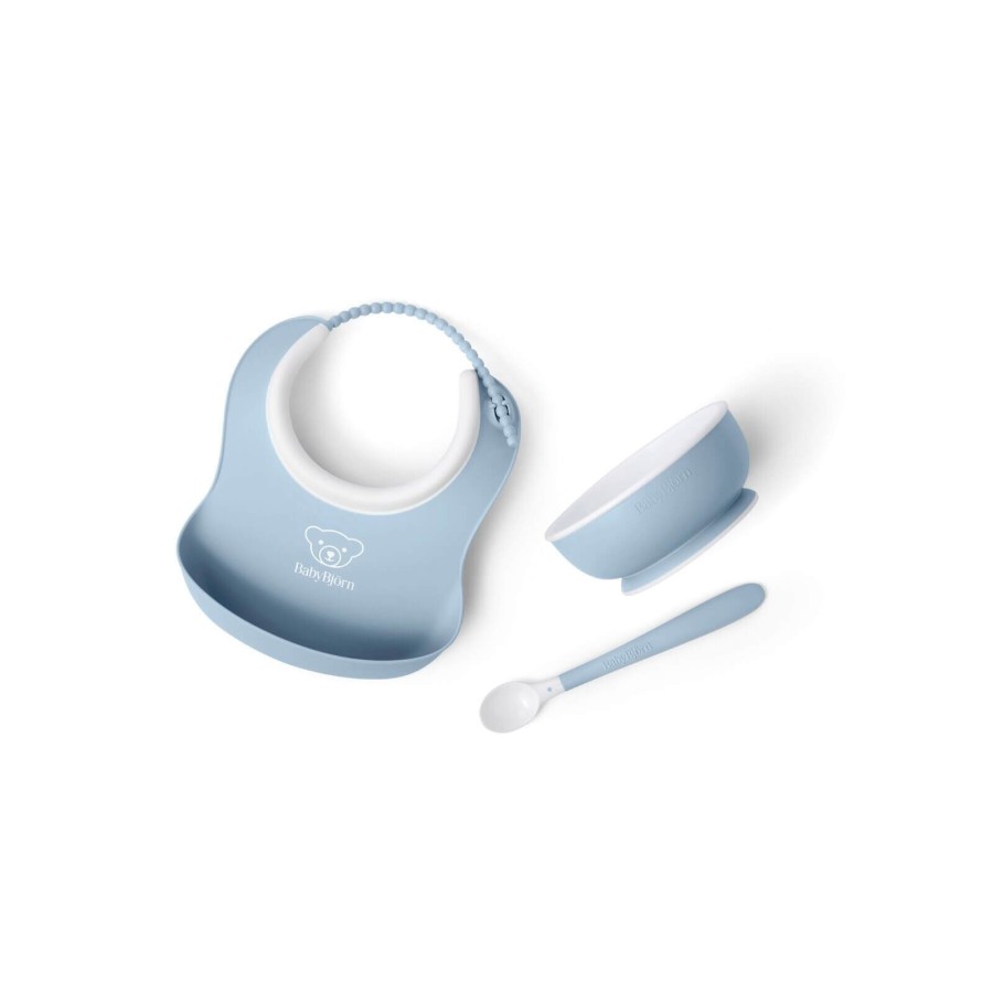 Zestaw do karmienia 3 szt. - Powder Blue / BabyBjorn