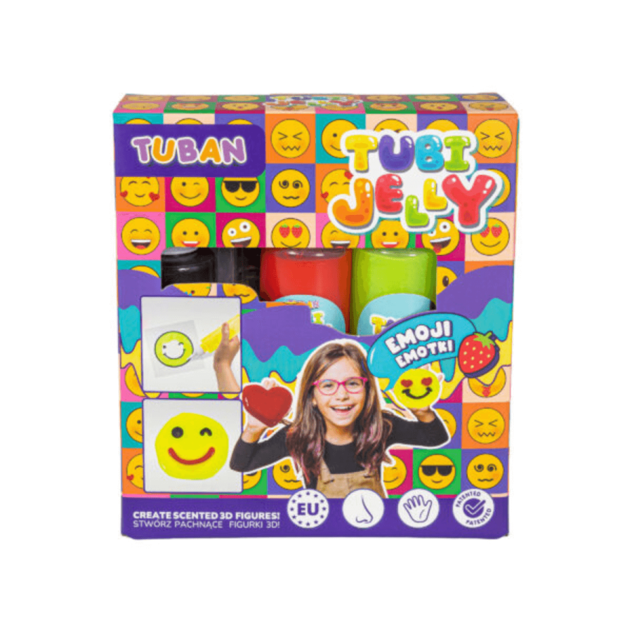 Zestaw Tubi Jelly 3 kolory - emotki / Tuban