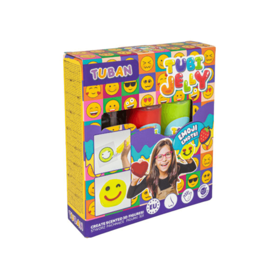 Zestaw Tubi Jelly 3 kolory - emotki / Tuban