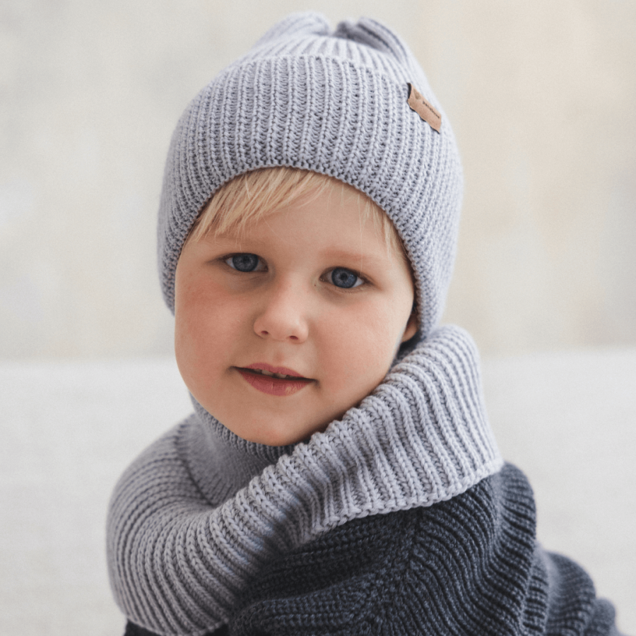 Komin z golfem merino WINTER GREY / Patulove