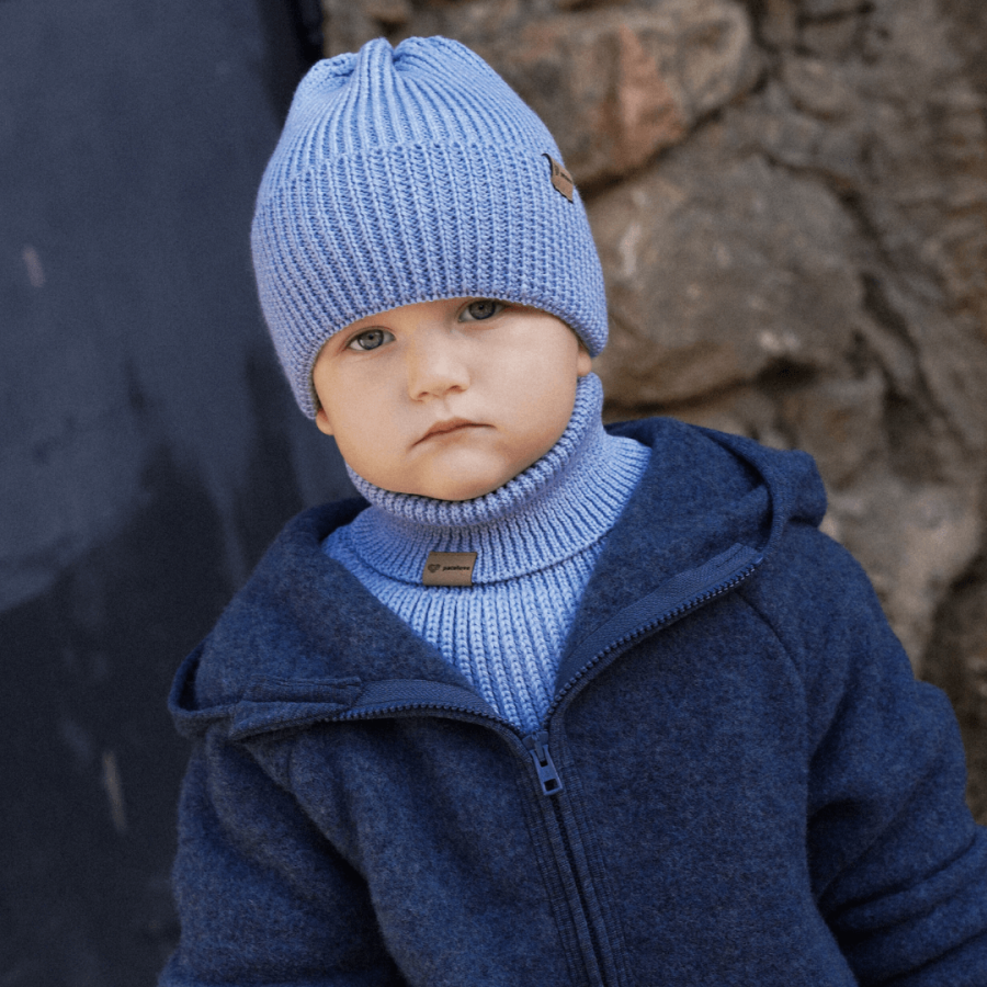 Komin z golfem merino WINTER SKY BLUE / Patulove
