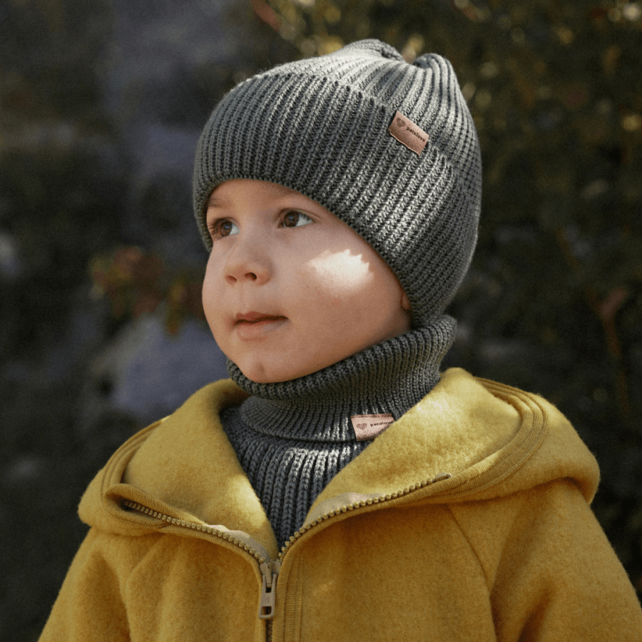 Komin z golfem merino WINTER OLIVE / Patulove
