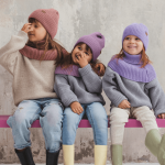 Komin z golfem merino WINTER LAVENDER / Patulove