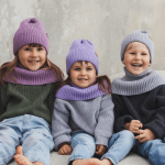 Komin z golfem merino WINTER LAVENDER / Patulove