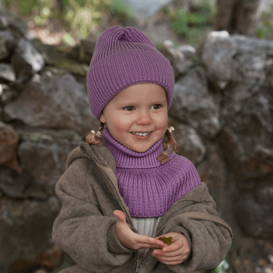 Komin z golfem merino WINTER LILAC / Patulove