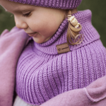 Komin z golfem merino WINTER LILAC / Patulove