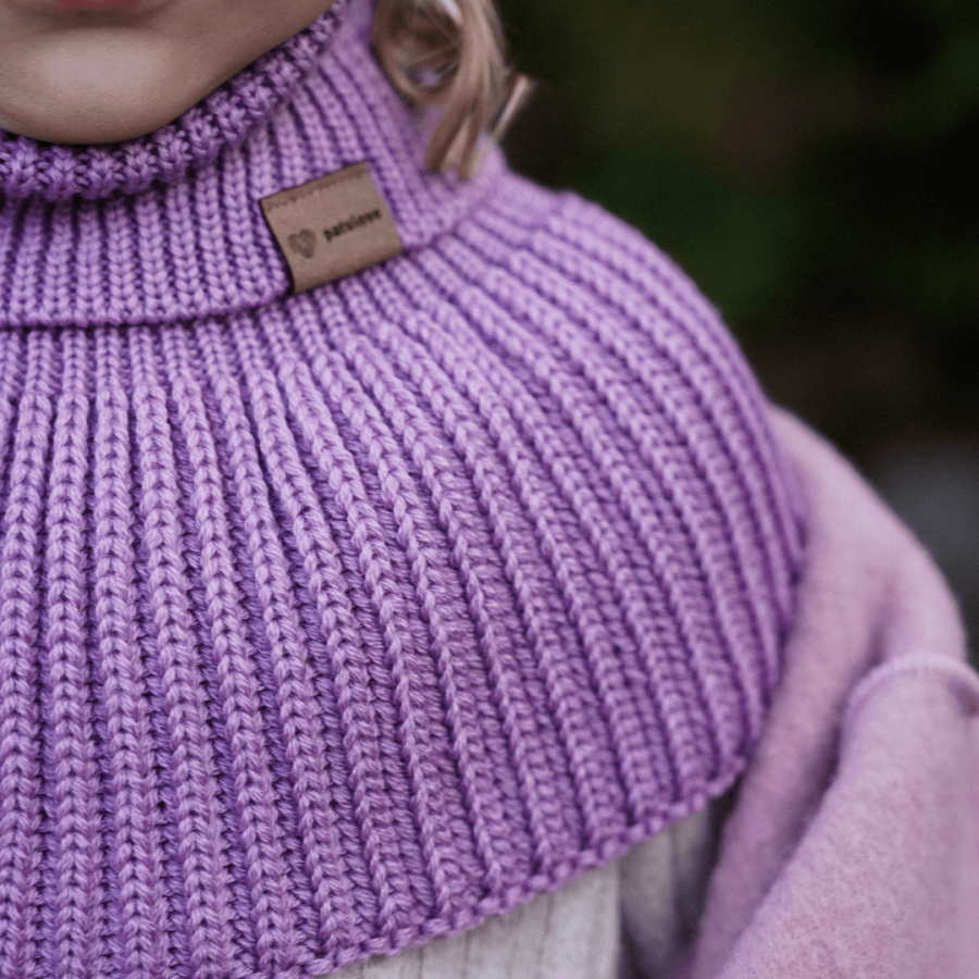 Komin z golfem merino WINTER LILAC / Patulove