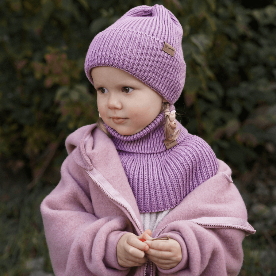 Komin z golfem merino WINTER LILAC / Patulove