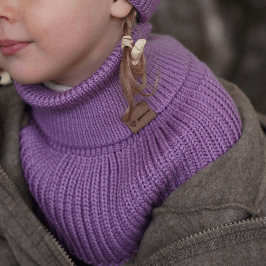 Komin z golfem merino WINTER LILAC / Patulove