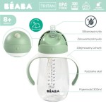 Bidon tritanowy ze słomką, 300 ml - sage green / Beaba