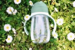 Bidon tritanowy ze słomką, 300 ml - sage green / Beaba